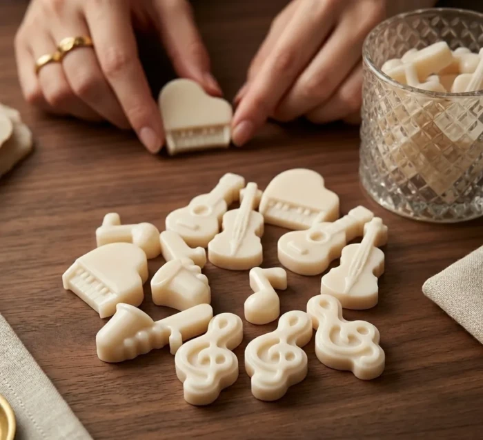 Καντάδα, Αρωματικά wax melts σόγιας σε σχήμα μουσικών οργάνων  Φωτογραφία 